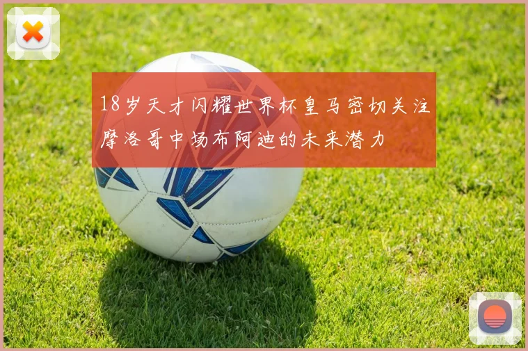 18岁天才闪耀世界杯皇马密切关注摩洛哥中场布阿迪的未来潜力